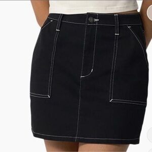 Dickies NWT Womens High Waisted Carpenter Skirt Black Flex Fabric Curvy W32 W34